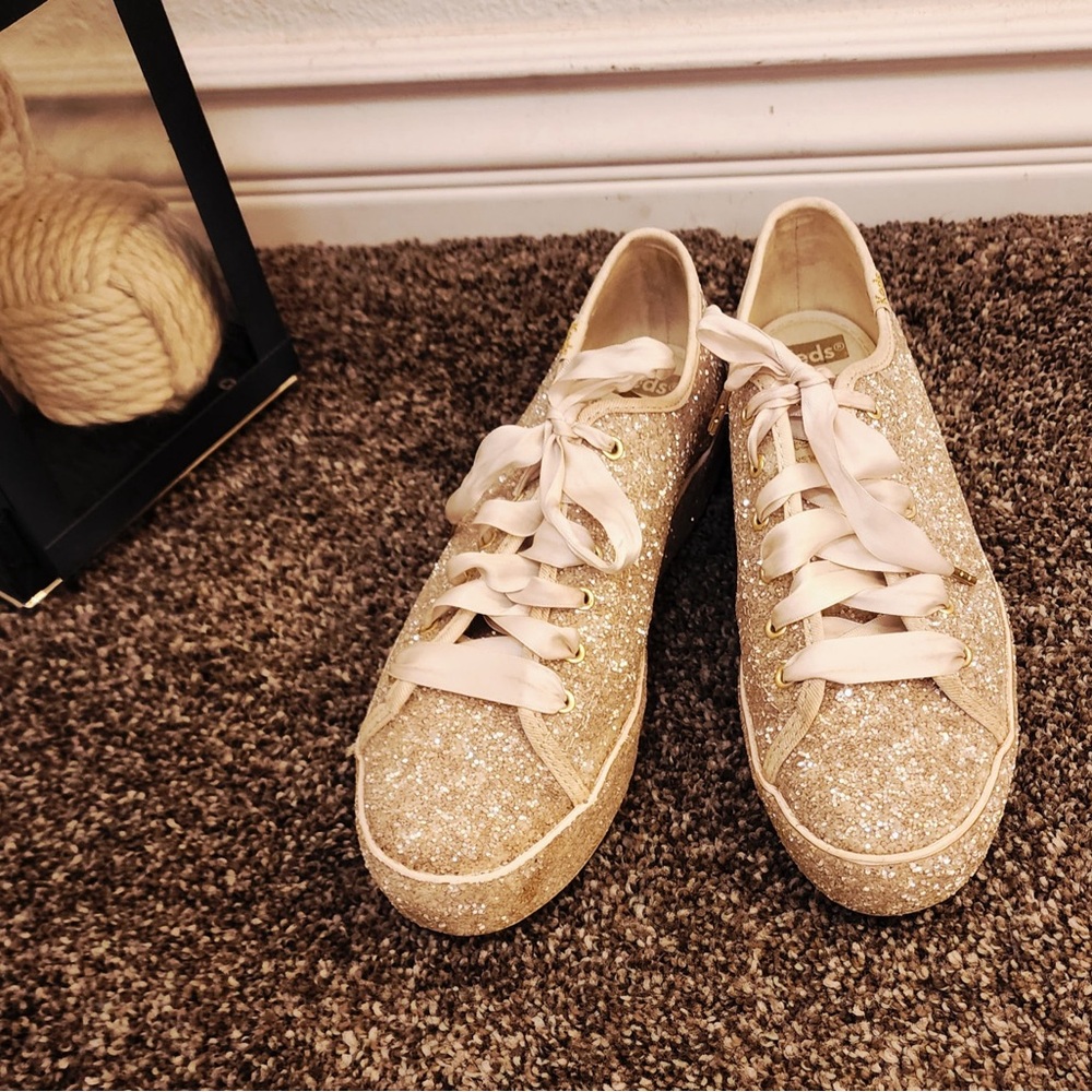 WEDDING kate spade Cream Sneakers Minimalist Design WORN FOR 1 HOUR AT A WEDDING